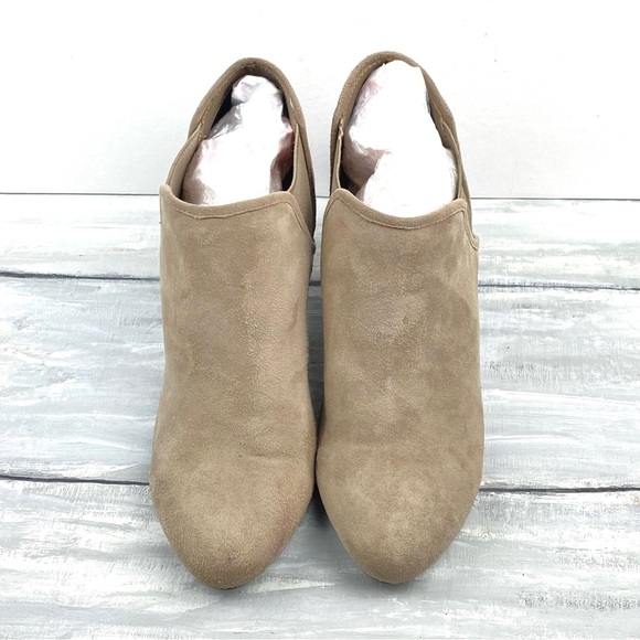 Vaneli Suede Leather Booties “Jody” Truffle Suede Boots Taupe Beige Ankle Boot 9 - Picture 6 of 16